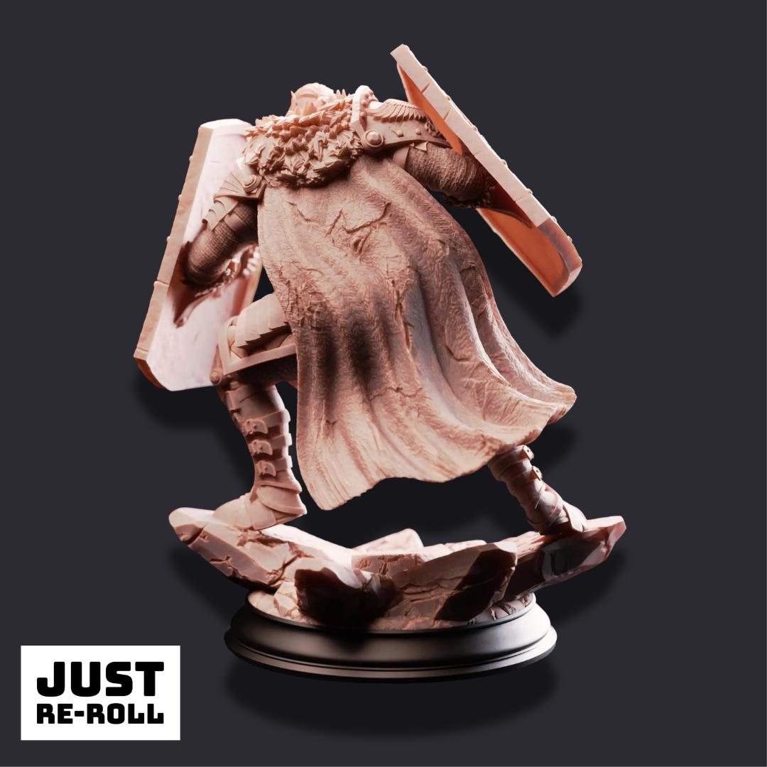 Trenon the Remade – Golden Griffin Vanguard - 3D Fighter Miniature