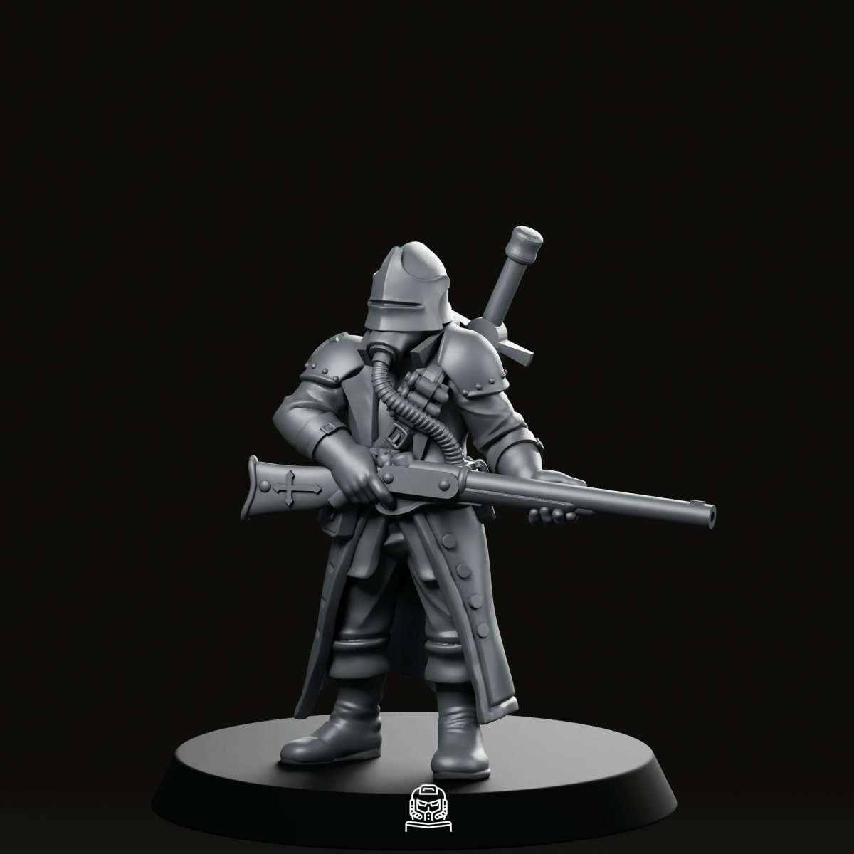 Trench Soldier Trooper With Rifle Miniature