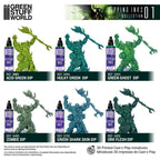 Green Stuff World Paint Set - Dipping collection 01 (Green)