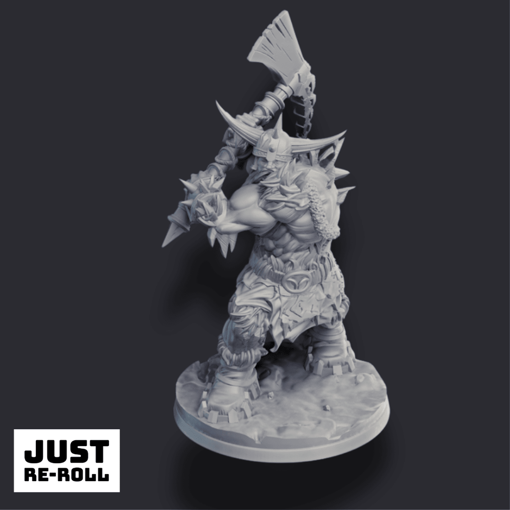 Ugrog the Frostlands Barbarian – 3D Printed Fantasy Miniature