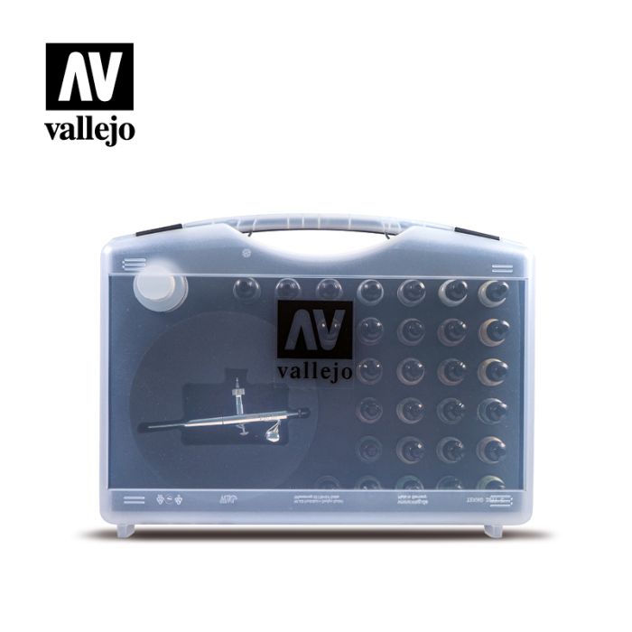Vallejo Model Air - Basic Colours & Airbrush Set