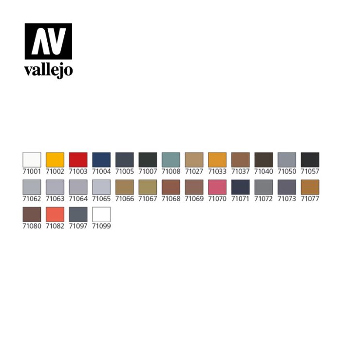 Vallejo Model Air - Basic Colours & Airbrush Set
