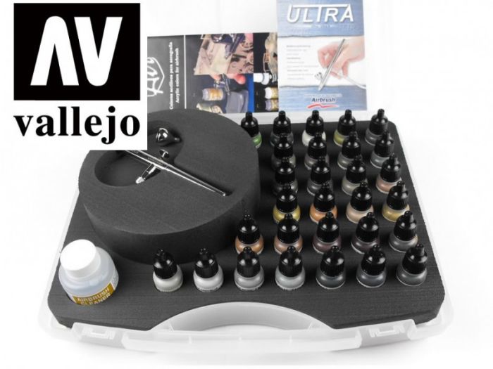 Vallejo Model Air - Military Colours & Airbrush Set
