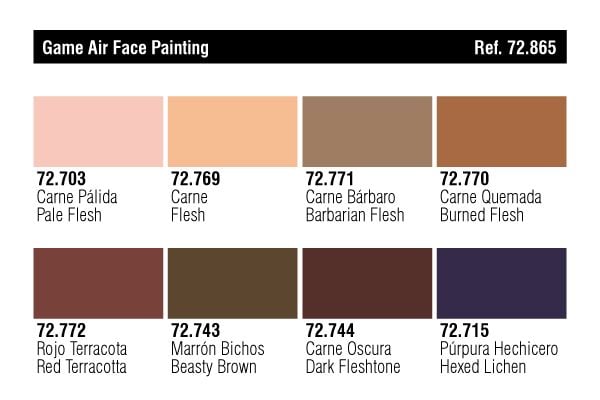 Vallejo Game Air - Face Painting Set (x8)