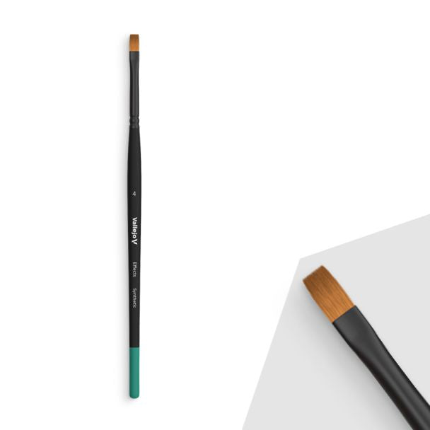 Vallejo AV Effects - Flat Rectangular Synthetic Brush No. 4