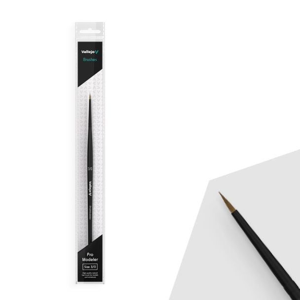 Vallejo AV Pro Modeller - Natural Hair Round Brush No. 3/80