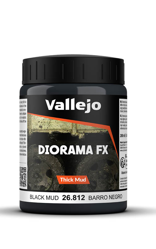 Vallejo Weathering Effects 200ml - Black Thick Mud