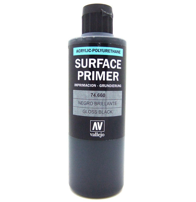 Vallejo Metal Color - Gloss Black Primer 200ml