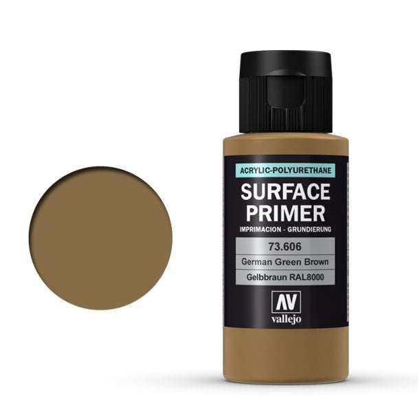 Vallejo Acrylic Polyurethane - Primer German Green Brown (RAL 8000) 60ml
