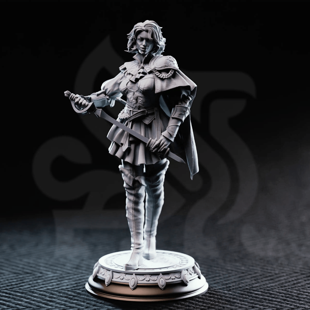 Victoria Asquith Lady Duellist - 3D Printed Rogue Character Miniature