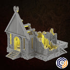 Villagers House Ruin - 28mm Tabletop Terrain