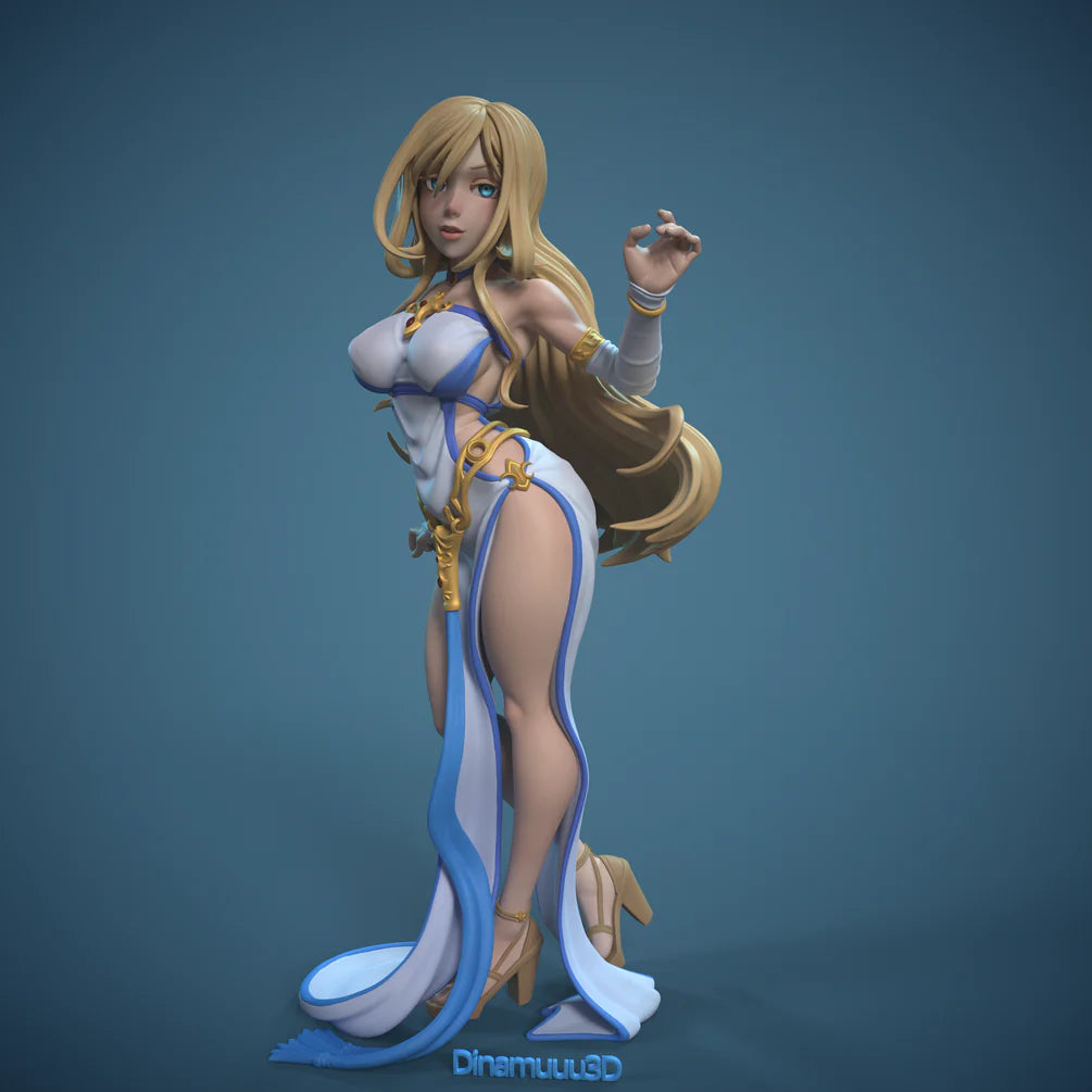 Sword Maiden | Pin-Up Statue Fan Art Miniature Unpainted | Dinamuu3D