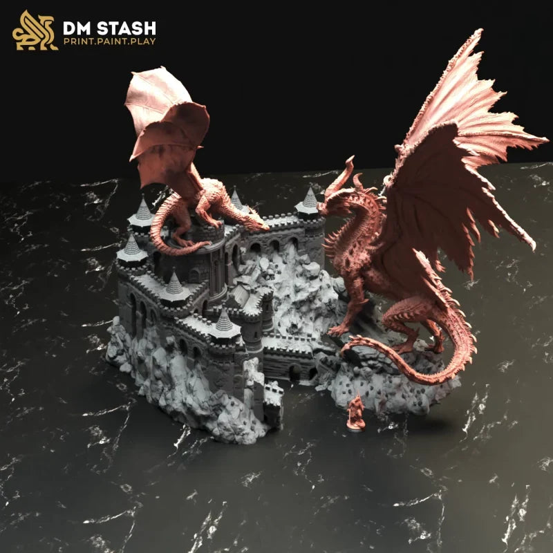 Dragonmaw Keep - 3D Printed Mountain Keep Terrain