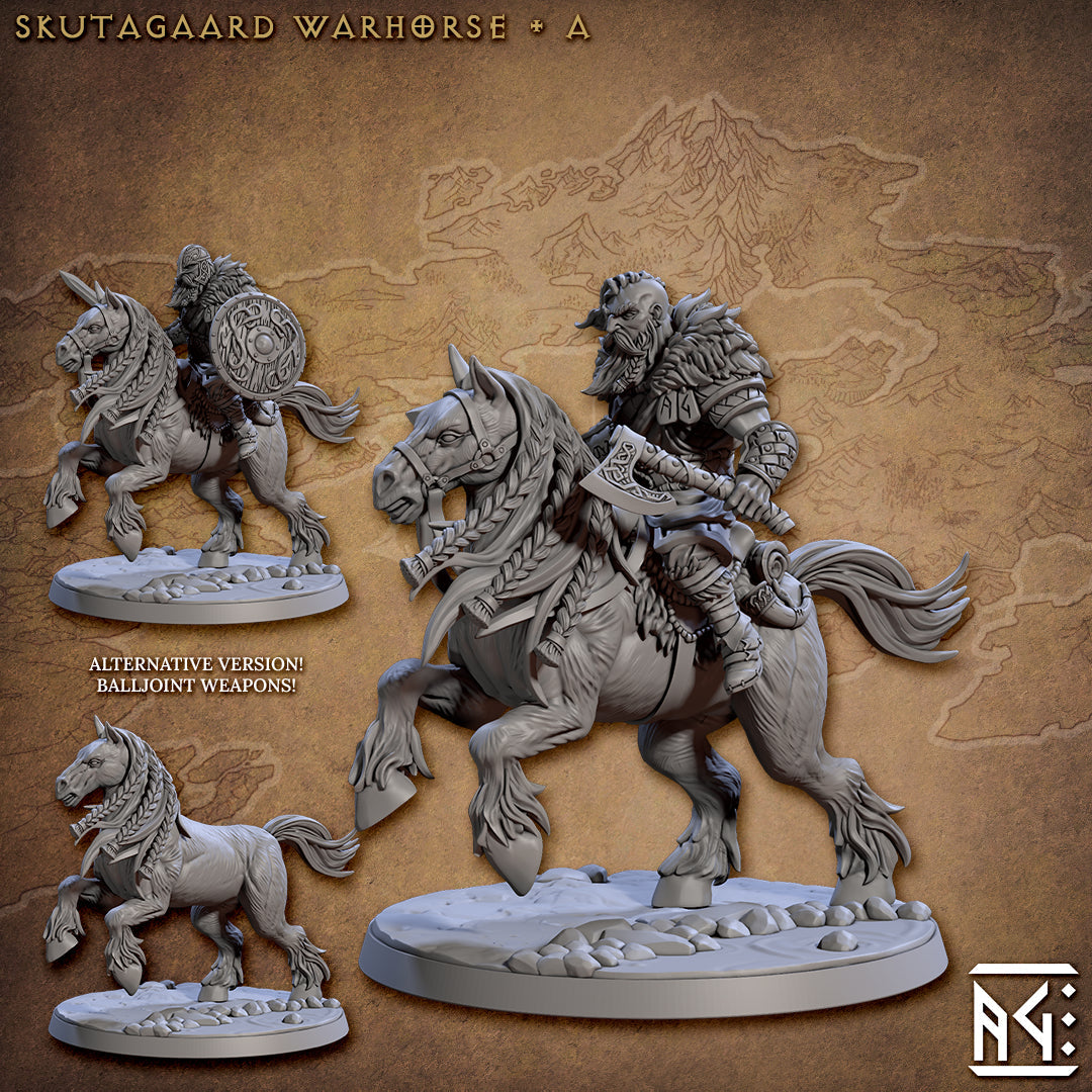 Skutagaard Warhorse Miniatures | Skutagaard Northmen Saga | Fantasy D&D Miniature | Artisan Guild