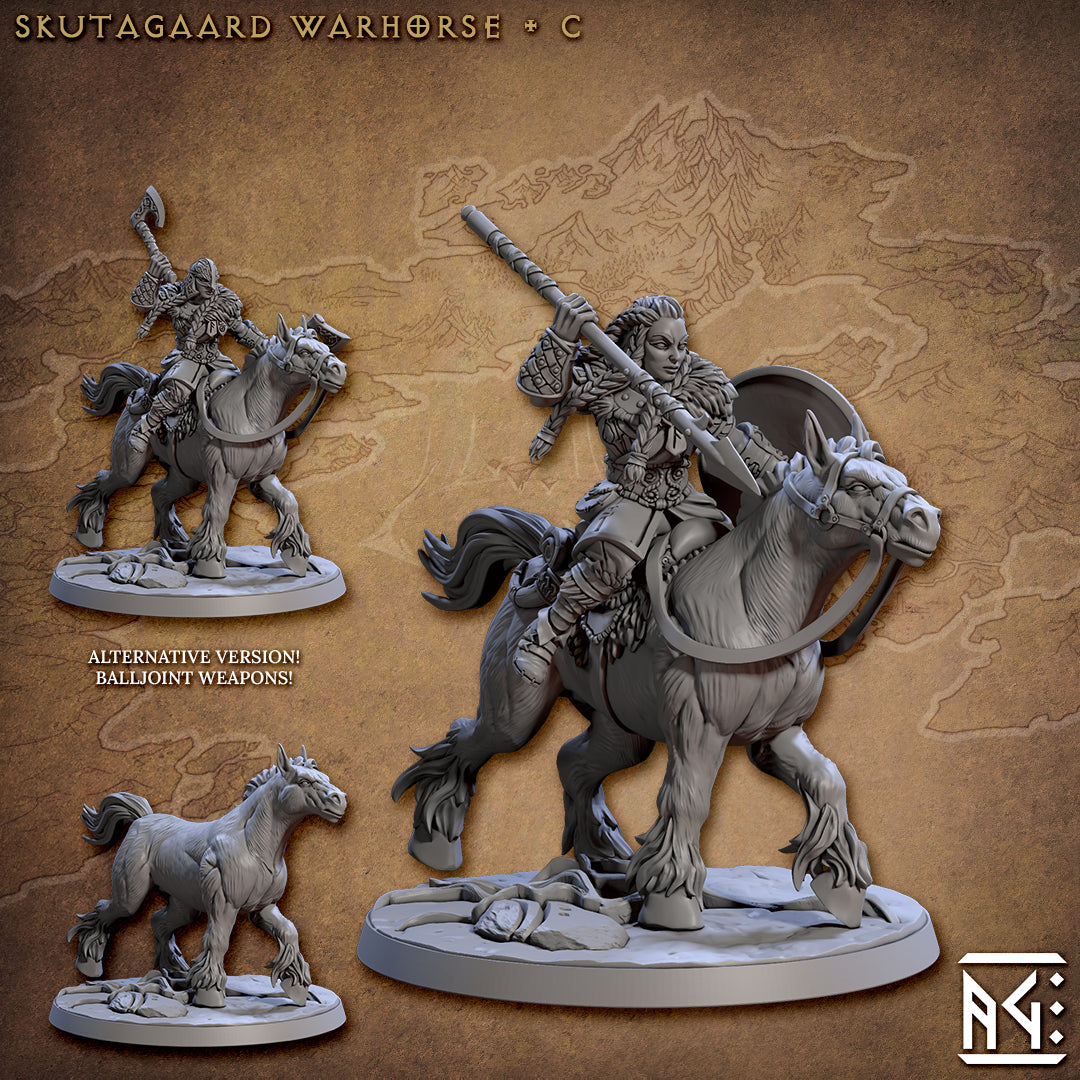 Skutagaard Warhorse Miniatures | Skutagaard Northmen Saga | Fantasy D&D Miniature | Artisan Guild