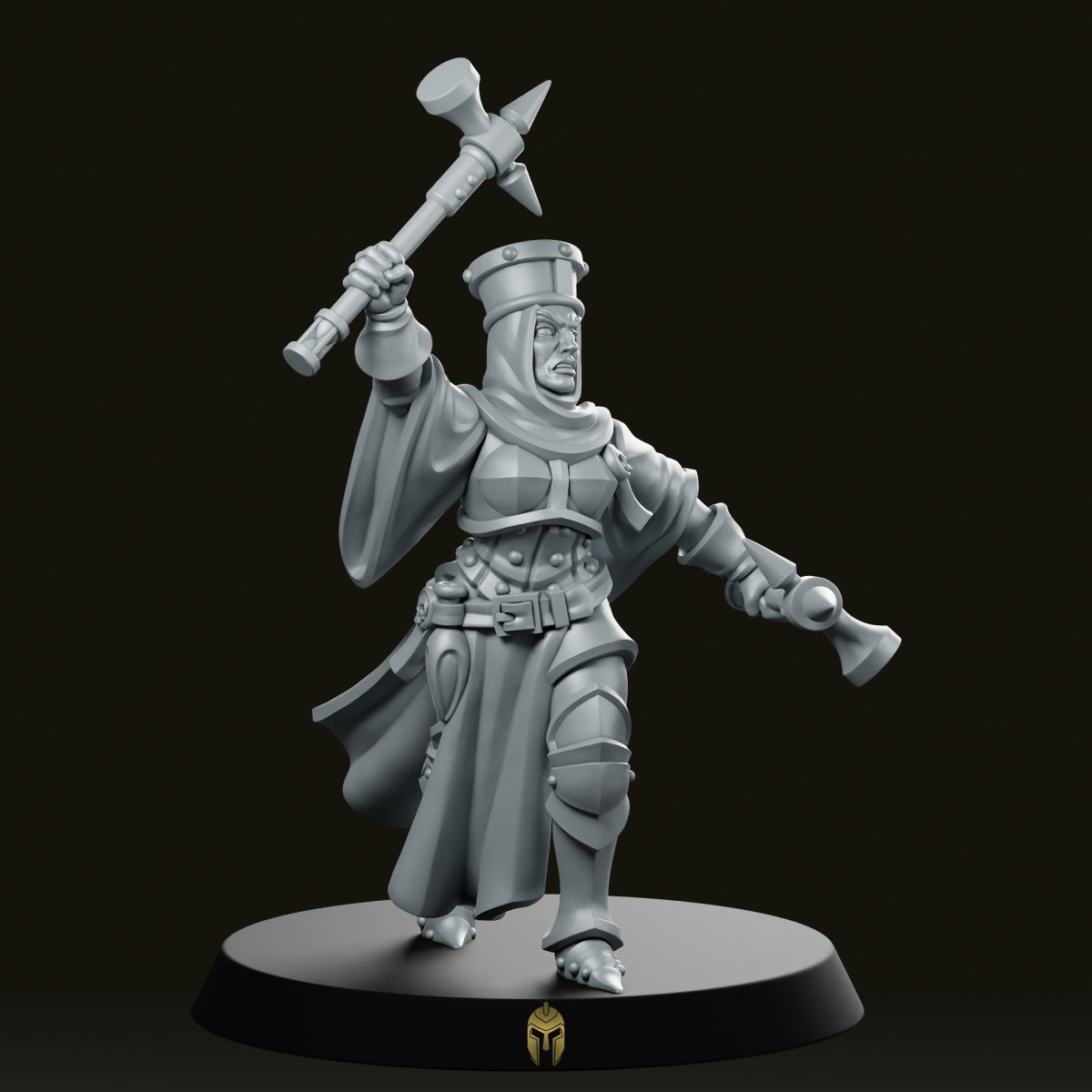 Trench Soldier Warrior Nun Fantasy Miniature