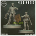 Wasteland Tourist Nuke world - tabletop wasteland Post-Apocalyptic sci-fi Miniature 3d printed resin