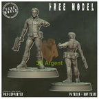 Wasteland Tourist Nuke world - tabletop wasteland Post-Apocalyptic sci-fi Miniature 3d printed resin
