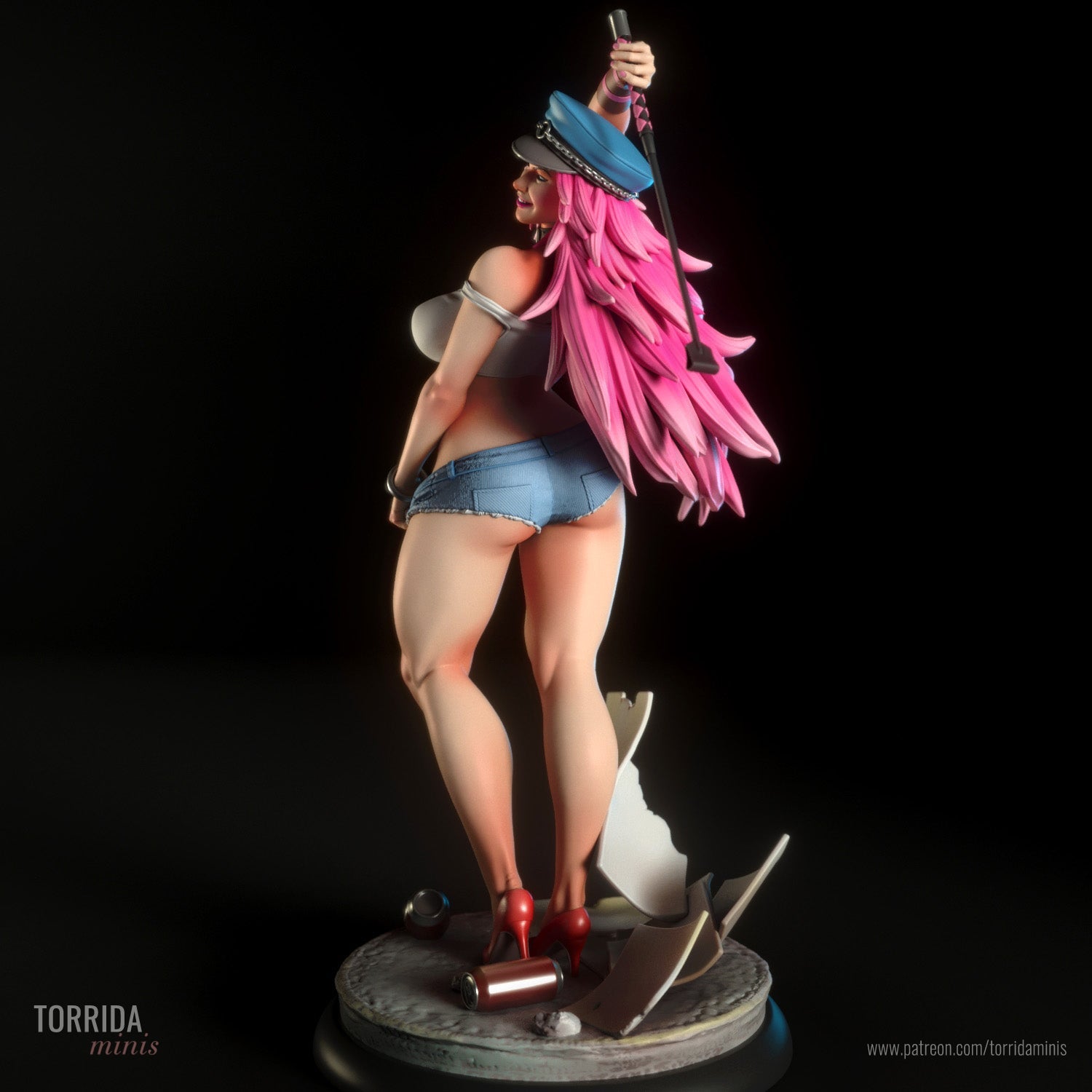 Fighter Poison | Pin-Up Statue Fan Art Miniature Unpainted | Torrida Minis