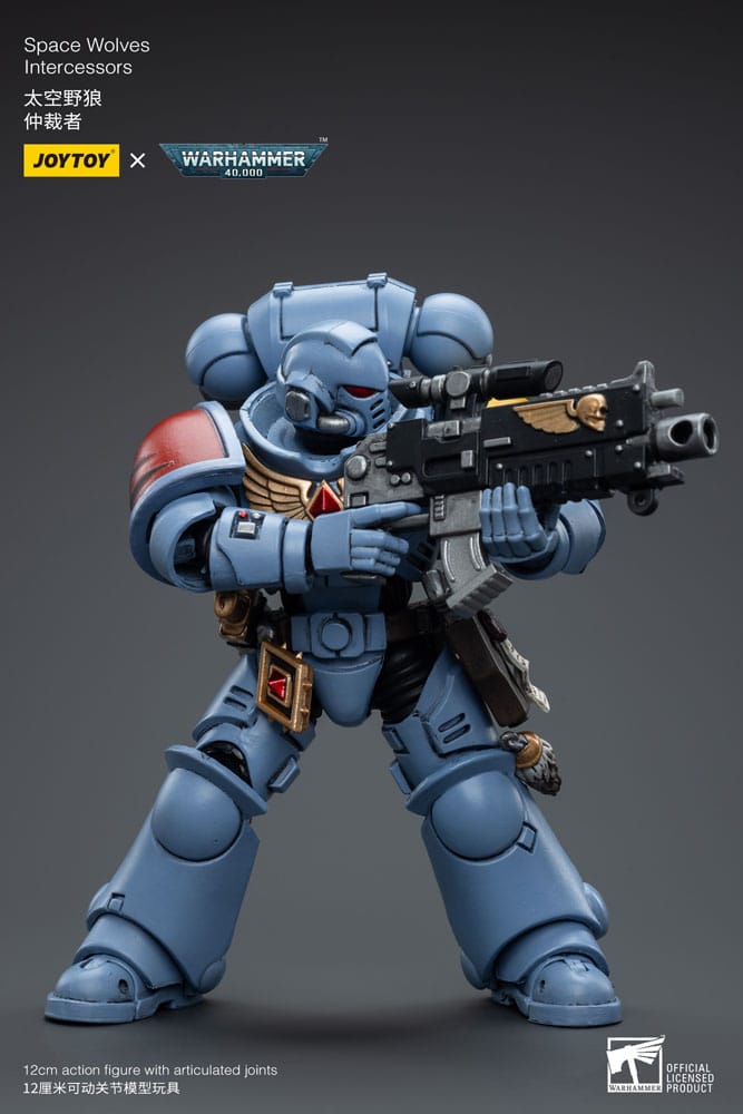 Joy Toy Warhammer 40k Space Wolves Intercessor 12cm