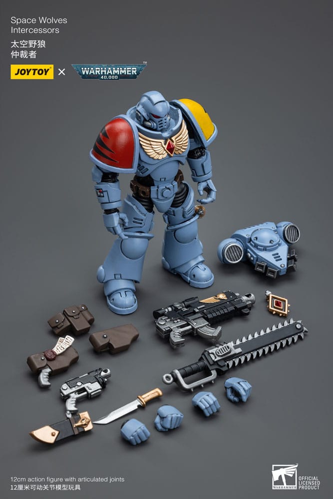 Joy Toy Warhammer 40k Space Wolves Intercessor 12cm