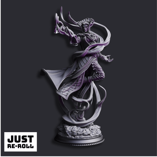 Zarinda Sorceress of the Empty Planes - 3D Printed Sorcerer Character Miniature